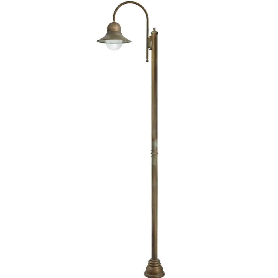 270 cm høj Felizia stolpelampe i antik messing