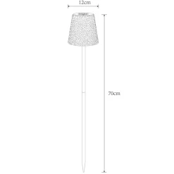36562 solcelle-lampe med jordspyd, IP44, kobber