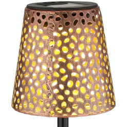 36562 solcelle-lampe med jordspyd, IP44, kobber