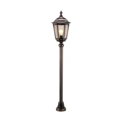 1123 vejlampe, trykstøbt aluminium, sort-kobber
