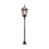 1113 vejlampe, trykstøbt aluminium, sort-sølv