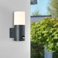 Aberdeen udendørs væglampe, sensor, højde 23,2 cm, antracit