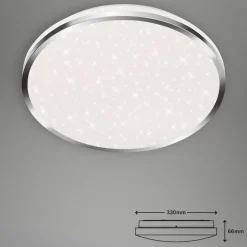 Acorus LED-loftslampe, IP44, stjernedekor, Ø 33 cm