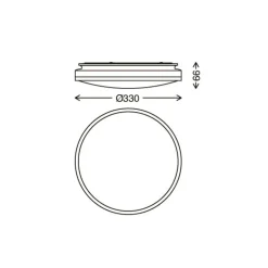 Acorus LED-loftslampe, IP44, stjernedekor, Ø 33 cm