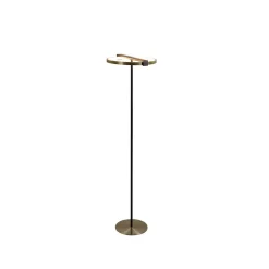 Aerial LED-gulvlampe, messing/sort, stål, silikone