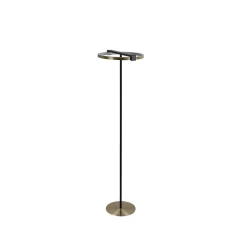 Aerial LED-gulvlampe, messing/sort, stål, silikone