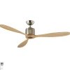 Aeroplan Eco loftventilator, krom, lyst træ