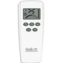 Aeroplan Eco loftventilator, krom, lyst træ