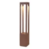 Agra LED-gadelampe, brun, aluminium, højde 65 cm