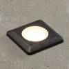 Aldo LED indbygningslampe kantet sort/klar 3.000 K