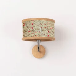 ALMUT 2610 væglampe Ø 25cm, hø/røde rosenblomster