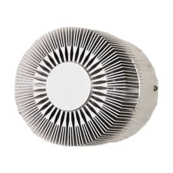 Aluminiumsfarvet udendørsvæglampe Lennias med LED
