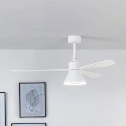 Amelia Cone loftventilator med LED-lampe, hvid