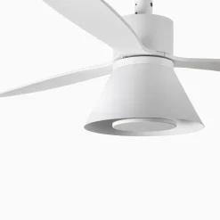 Amelia Cone loftventilator med LED-lampe, hvid