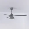 Amelia Cone loftventilator, LED-lampe, grå