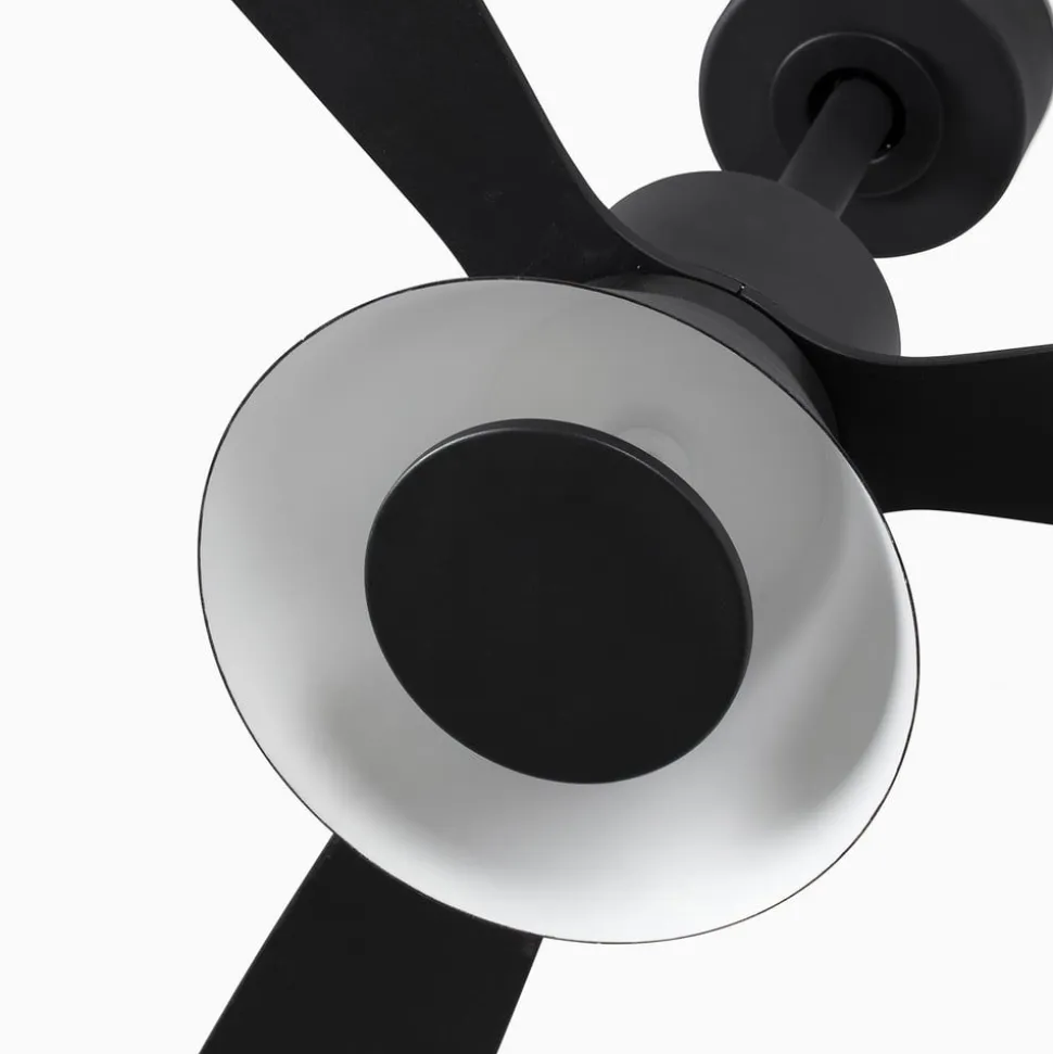 Amelia Cone loftventilator, LED-lampe, sort