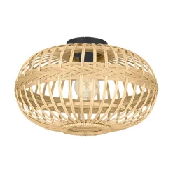 Amsfield loftlampe af bambus, oval