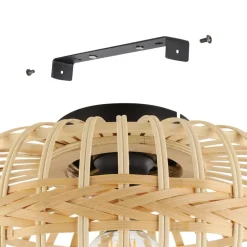 Amsfield loftlampe af bambus, oval