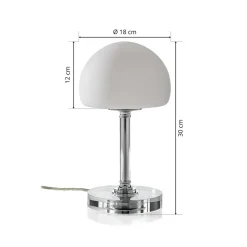 Ancilla LED-bordlampe med dæmper, forkromet