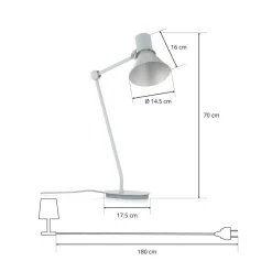 Anglepoise Type 80 bordlampe, tågegrå