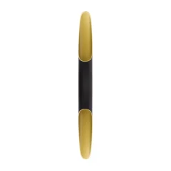 Apodis LED-væglampe, sort/guld, højde 80 cm, metal dæmpbar