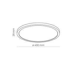 Aqua LED-panel, Ø 40 cm, sort, metal/plast, CCT dæmpbar