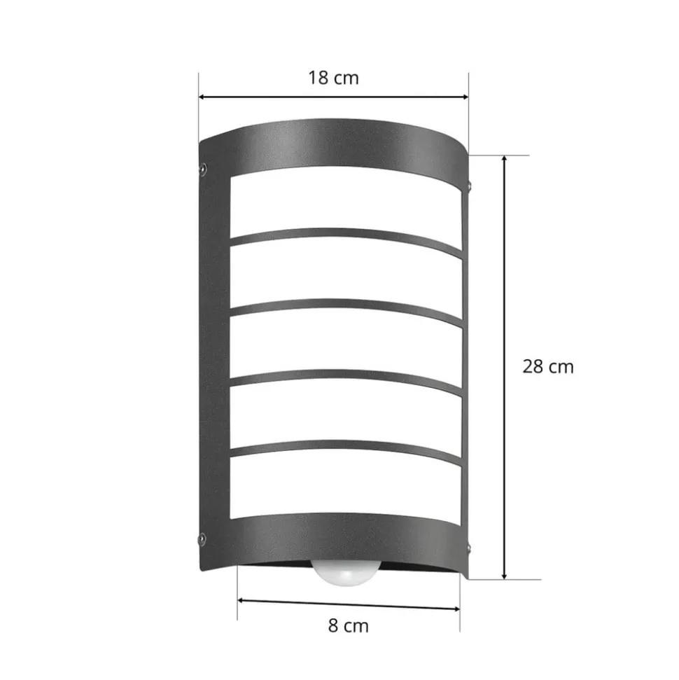 Aqua Marco udendørslampe sensor, gitter, antracit