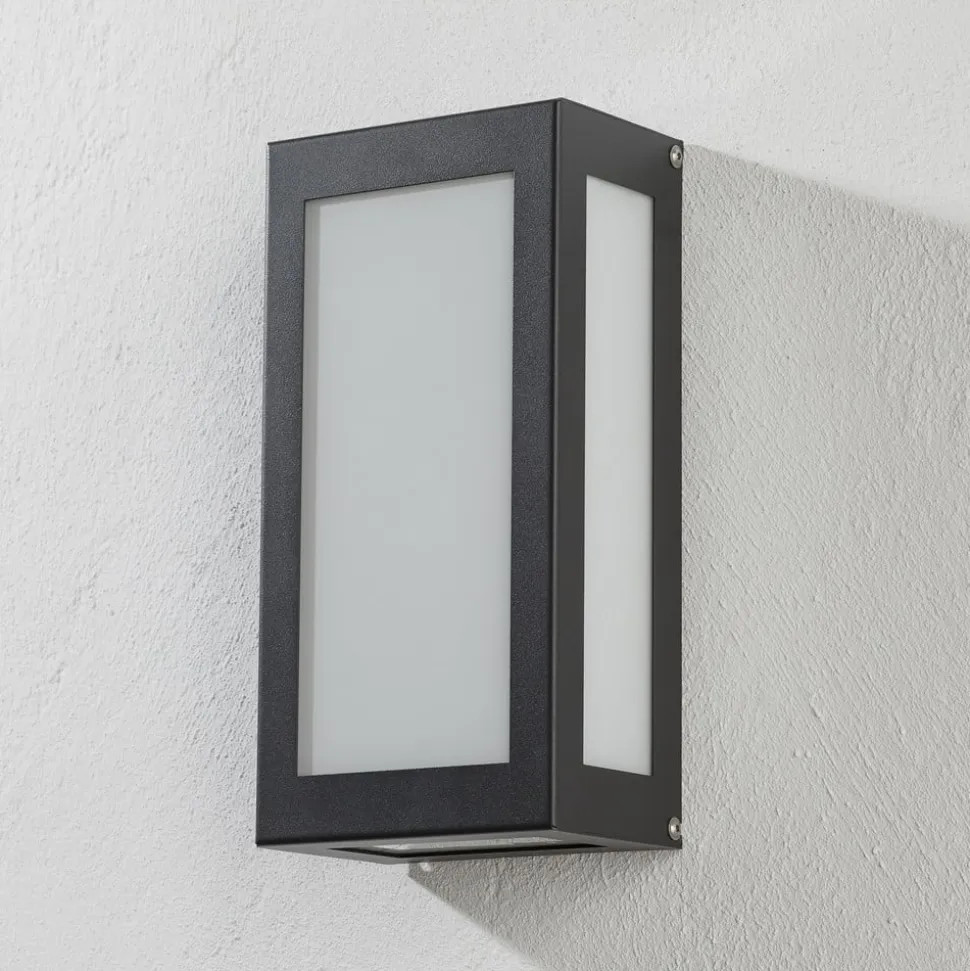 Aqua Rain udendørs LED-væglampe, sensor, antracit