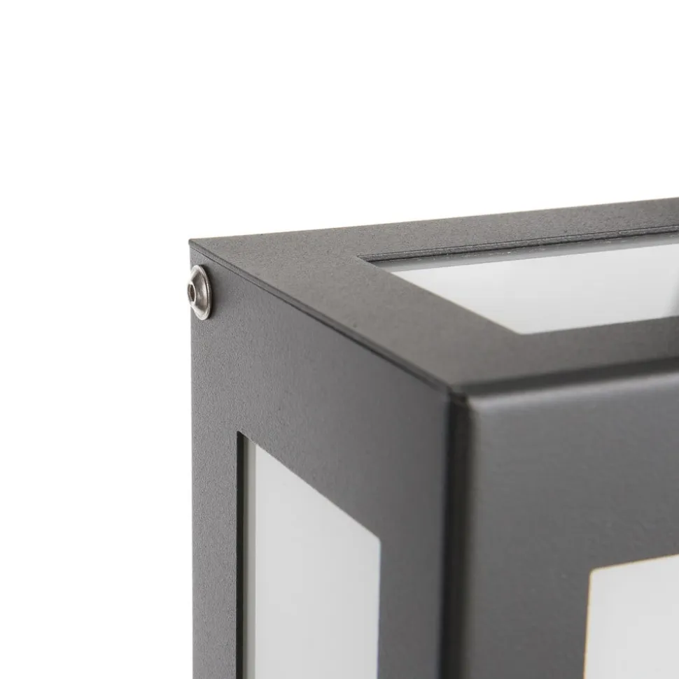 Aqua Rain udendørs LED-væglampe, sensor, antracit