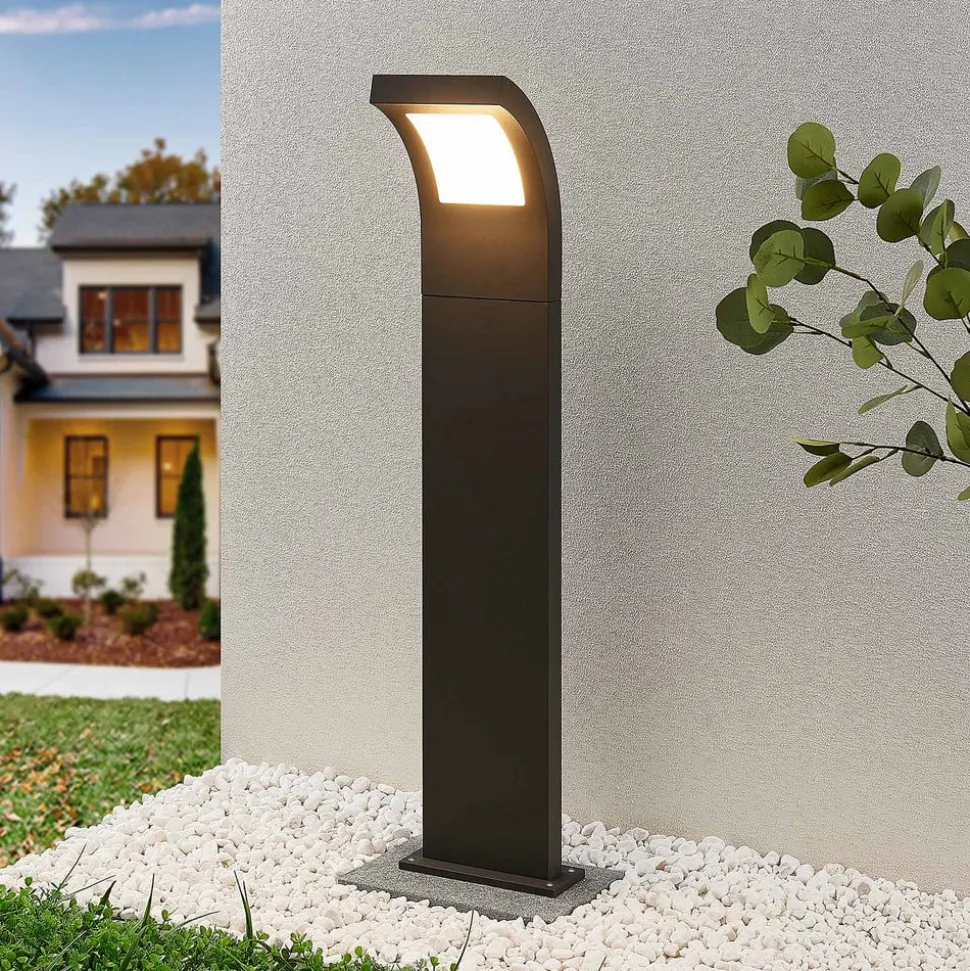 Arcchio Advik LED-vejlampe, 100 cm, antracit, metal, IP65