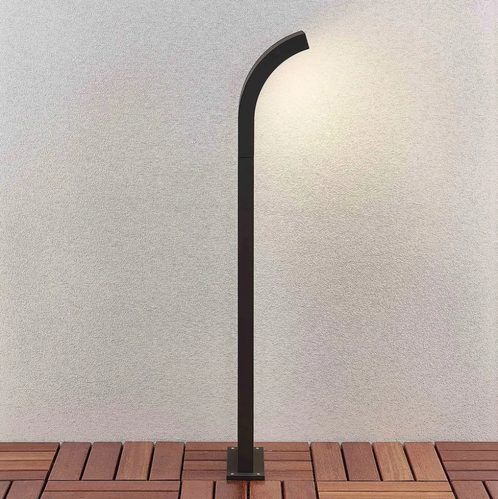 Arcchio Advik LED-vejlampe, 100 cm, antracit, metal, IP65