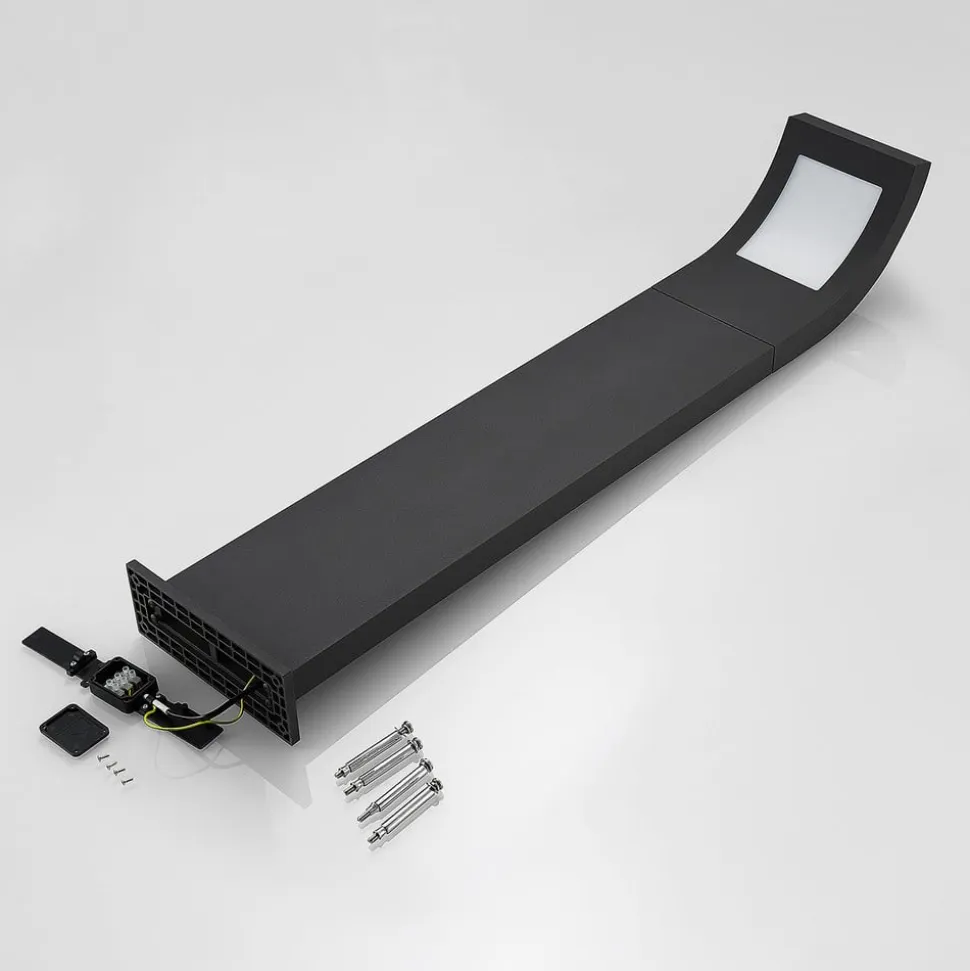 Arcchio Advik LED-vejlampe, 100 cm, antracit, metal, IP65