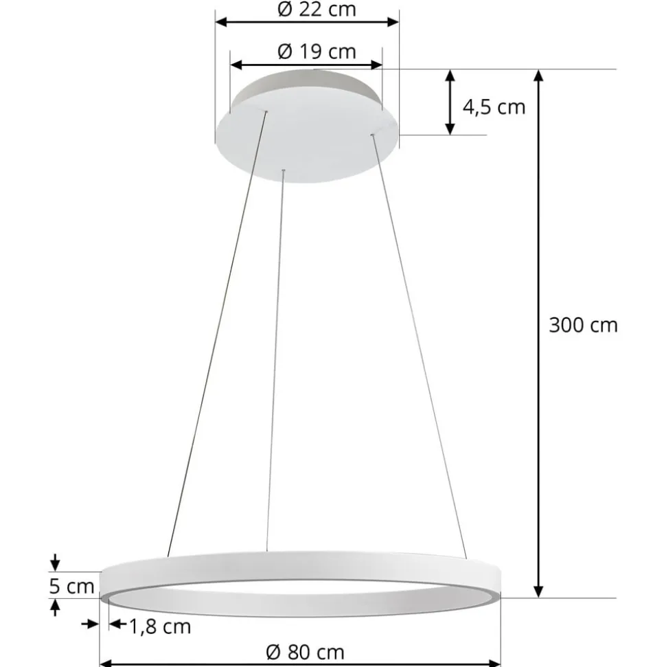 Arcchio Answin LED-hængelampe 52,8 W sølv