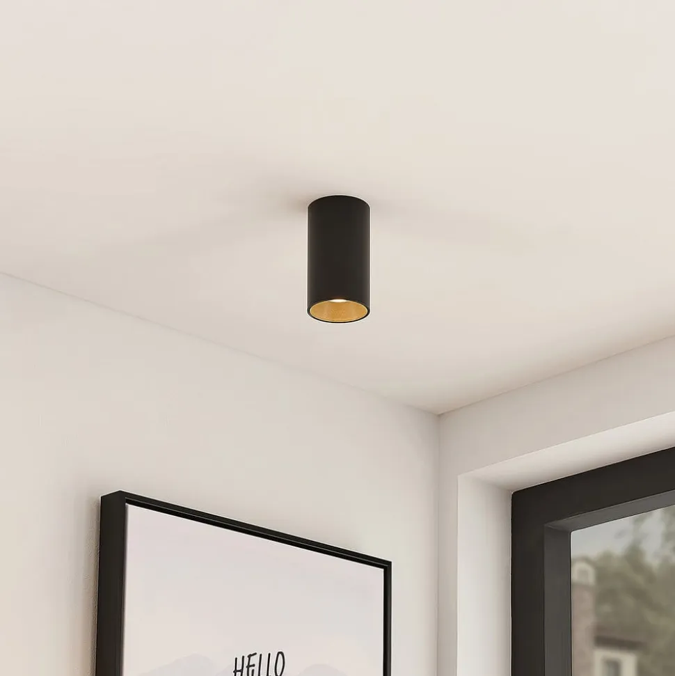 Arcchio Downlight Brinja, sort, metal, Ø 6 cm, rund, GU10