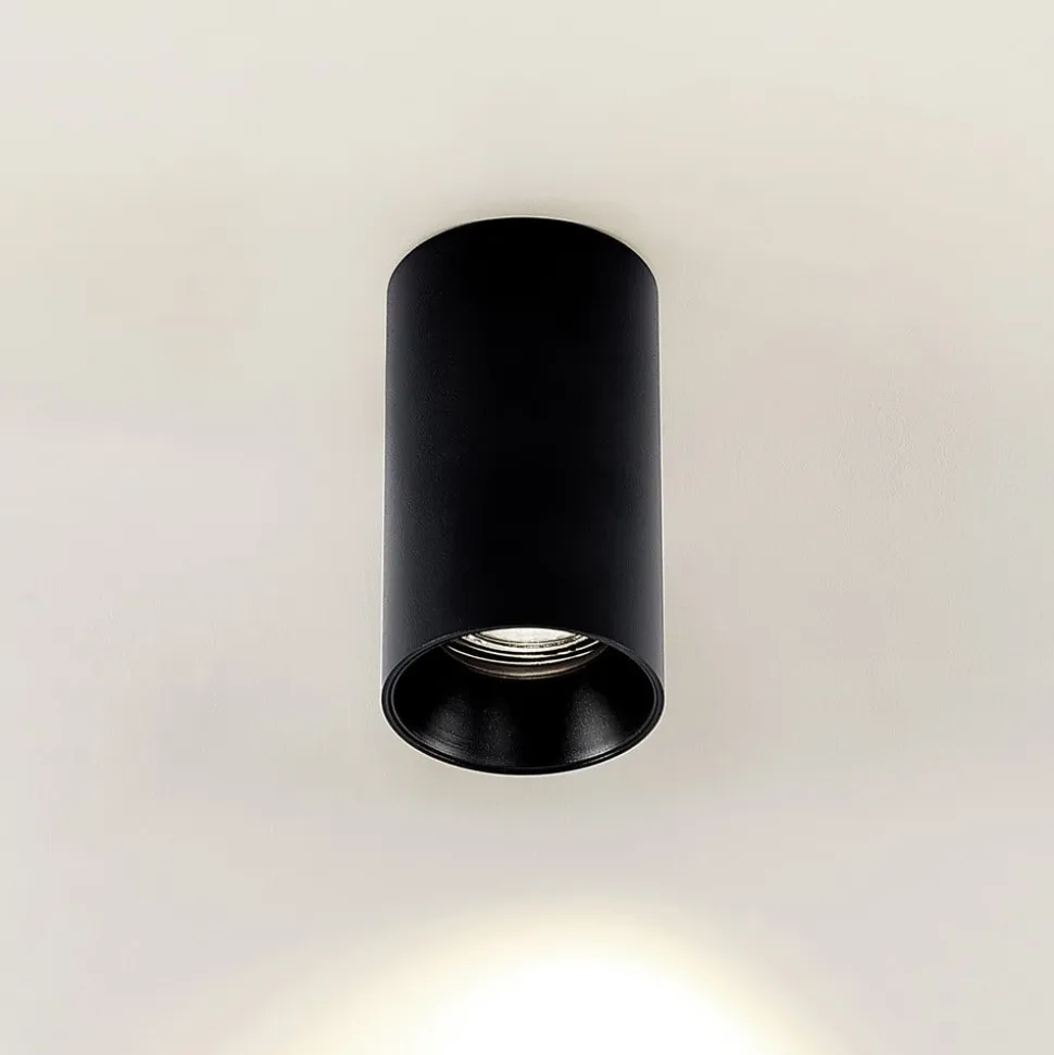 Arcchio Downlight Brinja, sort, metal, Ø 6 cm, rund, GU10