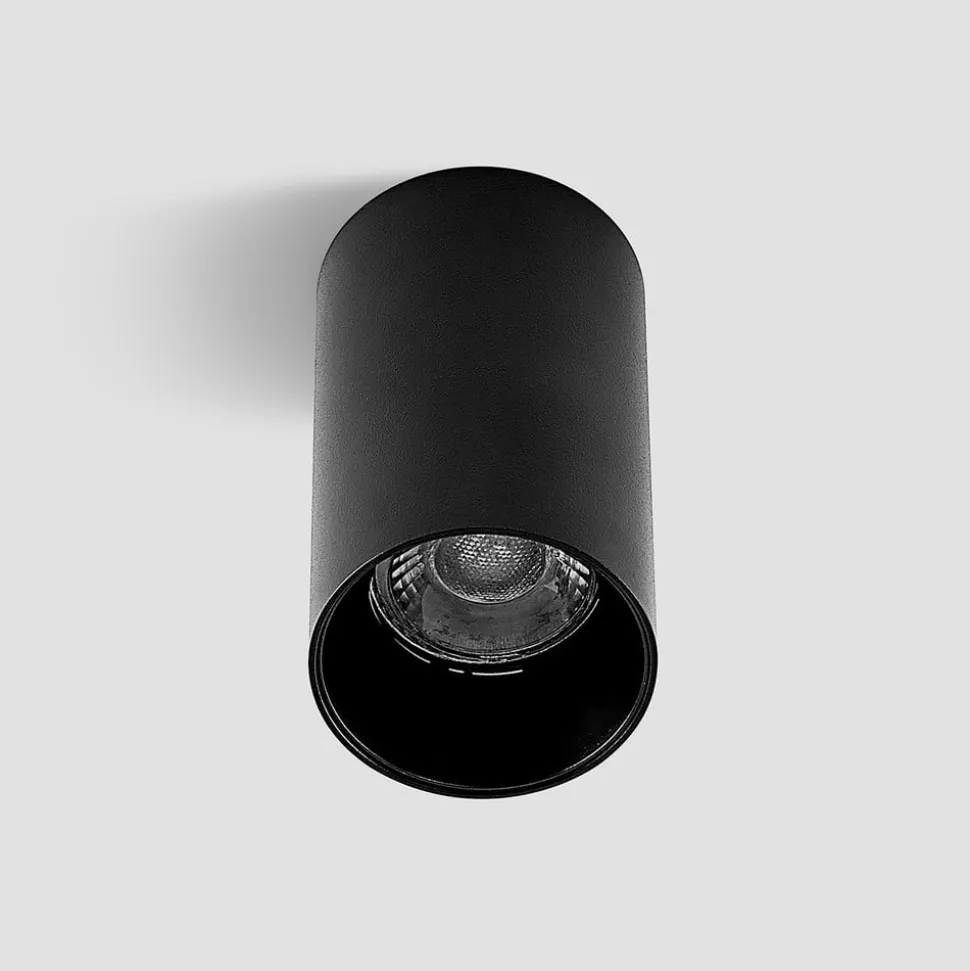 Arcchio Downlight Brinja, sort, metal, Ø 6 cm, rund, GU10
