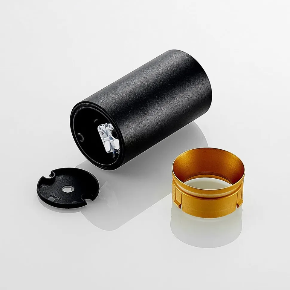 Arcchio Downlight Brinja, sort, metal, Ø 6 cm, rund, GU10