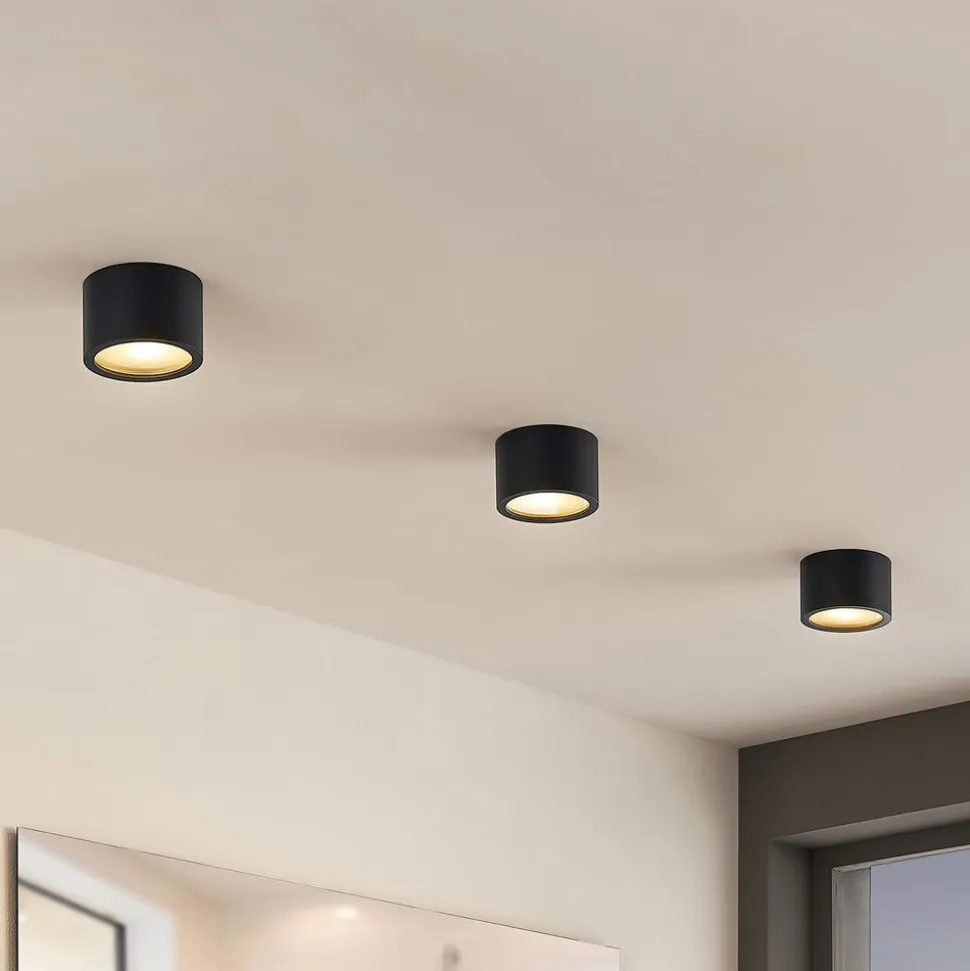 Arcchio downlight Nieva, G9, sort, rund, Ø 10cm, metal