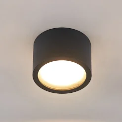 Arcchio downlight Nieva, GX53, sort, rund, Ø 10cm, metal