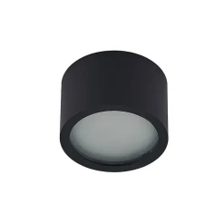 Arcchio downlight Nieva, GX53, sort, rund, Ø 10cm, metal