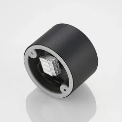 Arcchio downlight Nieva, GX53, sort, rund, Ø 10cm, metal