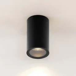 Arcchio downlight Olivir, sort, metal, Ø 6cm, GU10, IP44