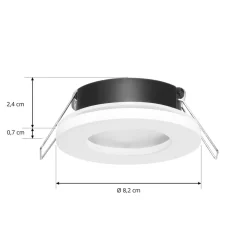 Arcchio downlight Sylvi hvid Ø 8,2 cm
