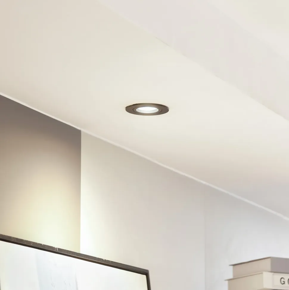 Arcchio downlight Zyron, sort, Ø 8,2 cm