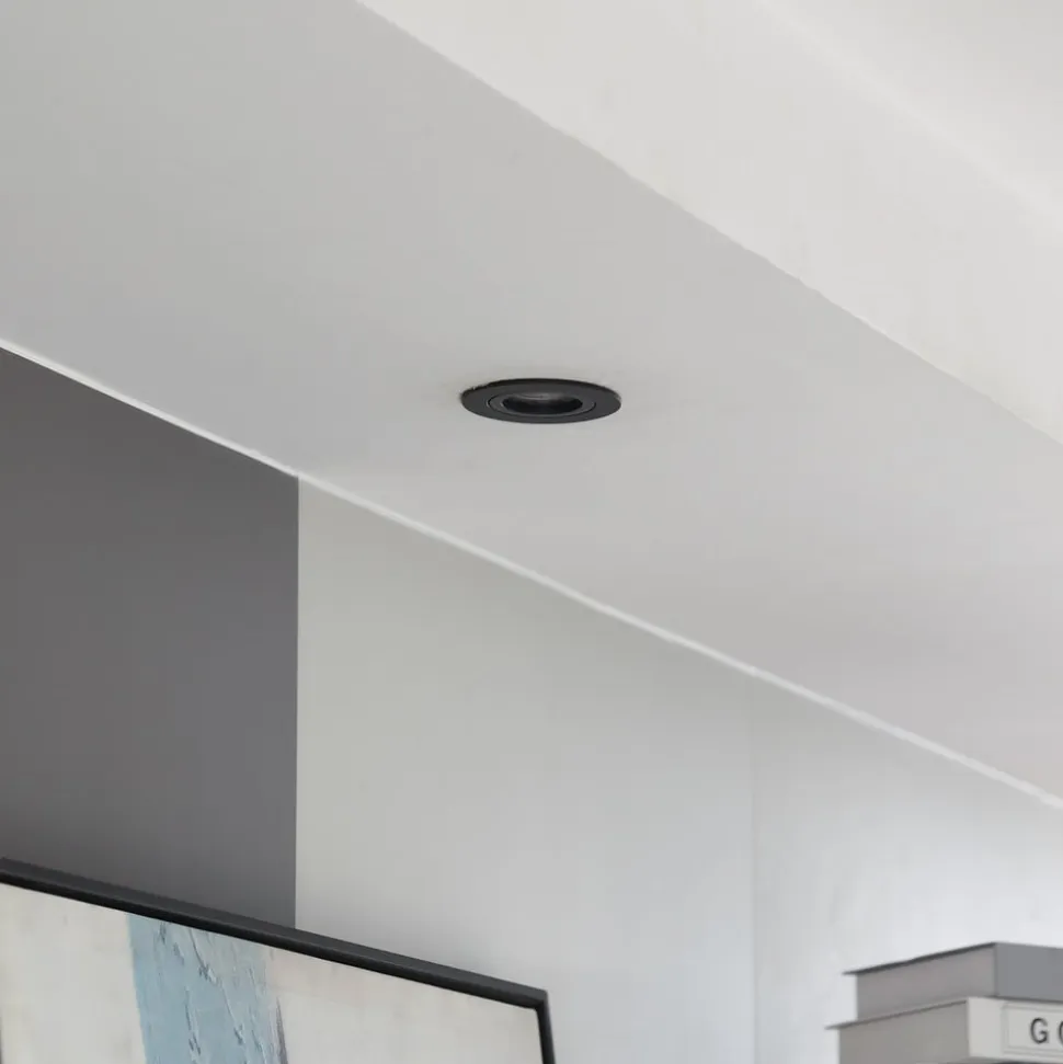 Arcchio downlight Zyron, sort, Ø 8,2 cm