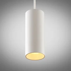 Arcchio Ejona pendellampe, højde 15 cm, hvid, aluminium