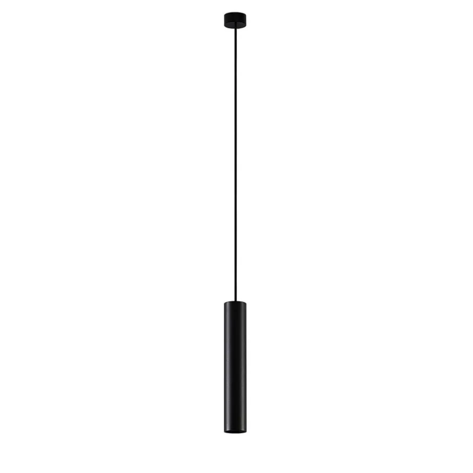 Arcchio Ejona pendellampe, højde 35 cm, sort, aluminium