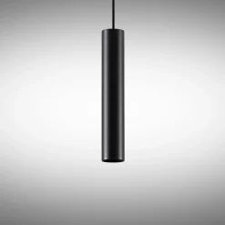 Arcchio Ejona pendellampe, højde 35 cm, sort, aluminium