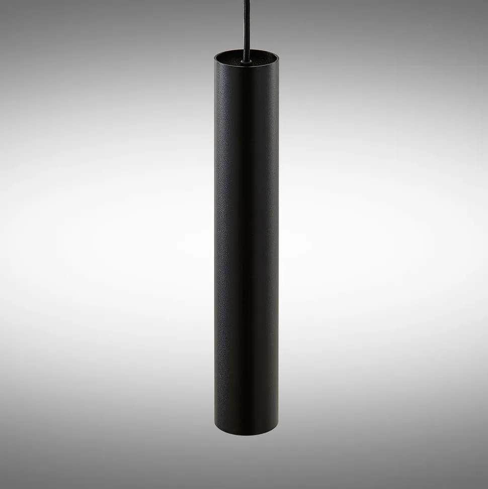 Arcchio Ejona pendellampe, højde 35 cm, sort, aluminium