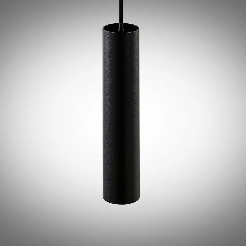 Arcchio Ejona pendellampe, højde 27 cm, sort, aluminium